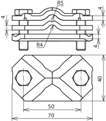DEHN ITALIA S.P.A. - DEH454000 MORSETTO DI COLLEGAMENTO / SEZ. FE/TZN