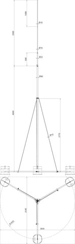 DEHN ITALIA S.P.A. - DEH105650 Asta di captazione Al L6500mm, tripode