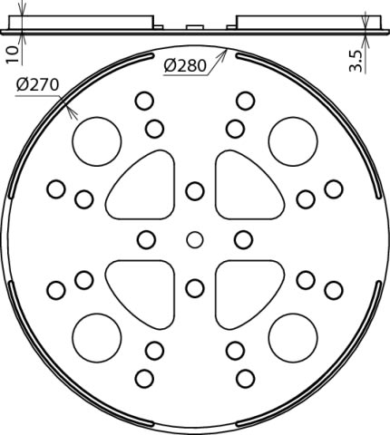 DEHN ITALIA S.P.A. - DEH102060 BASE DI SUPPORTO PER ZOCCOLO IN PVC D280