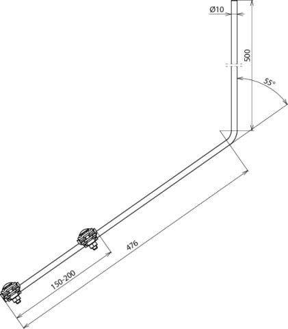 DEHN ITALIA S.P.A. - DEH101110 PUNTA DI CAPTAZIONE D 10MM L 1000MM AL