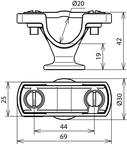 DEHN ITALIA S.P.A. - DEH275220 Leitungshalter PA grau