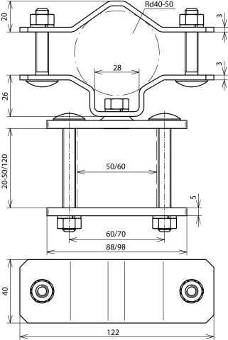 DEHN ITALIA S.P.A. - DEH105356 Gelanderbefestigung