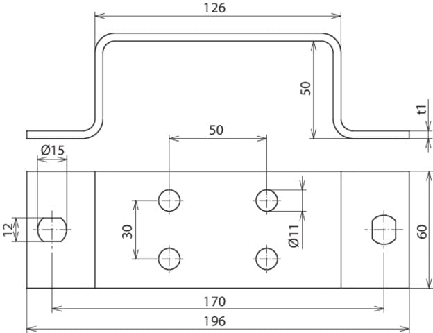 DEHN ITALIA S.P.A. - DEH472109 BARRA DI MESSA A TERRA INOX, FORI 2X2
