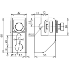 DEHN ITALIA SPA - DEH277237 STAFFA PER PIATTO CON PIASTRA CU