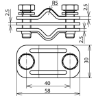 DEHN ITALIA SPA - DEH459200 MORSETTO DI SEZIONAMENTO UNI INOX 200KA