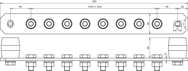 DEHN ITALIA S.P.A. - DEH472227 Potentialausgleichschiene