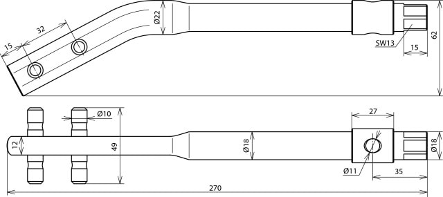 DEHN ITALIA S.P.A. - DEH595000 ATTREZZO RADDRIZZAFILO SAGOMATO IN FE/BR
