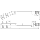 DEHN ITALIA SPA - DEH595000 Richteisen gekröpft St/brüniert f. Rd 8-10mm m. Steckschlüssel SW13