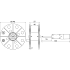 DEHN ITALIA SPA - DEH585010 Bobina in plastica grigia, larghezza 40m m con spinotto, senza cavo