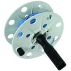 DEHN ITALIA SPA - DEH585320 Bobina in plastica grigia, larghezza 40 mm con spinotto e 50 m di cavo blu 0,75m m²