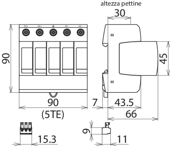 DEHN ITALIA S.P.A. - DEH952519 DEHNGUARD DG M PV2 SCI 1000 FM