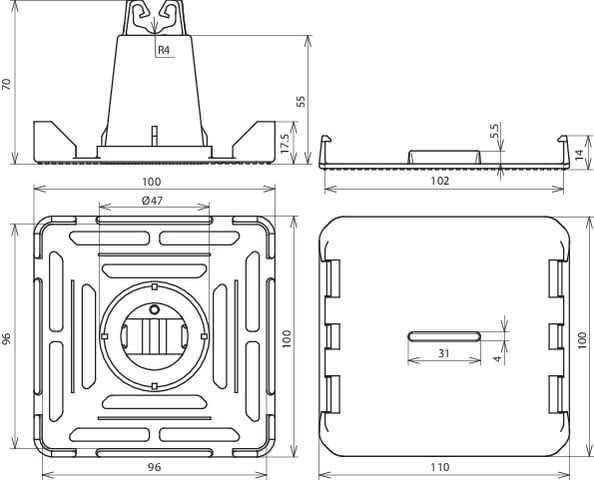 DEHN ITALIA S.P.A. - DEH253030 STAFFA PORTAFILO X TETTI KF IN STRISCIE