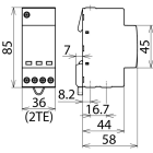 DEHN ITALIA SPA - DEH900455 SPD T2 3P+N MONOBLOCCO 5KA PER POLO