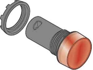 ABB SPA ABBCL2502R CL2-502R LAMP. LED ROSSO, 24VCA/CC