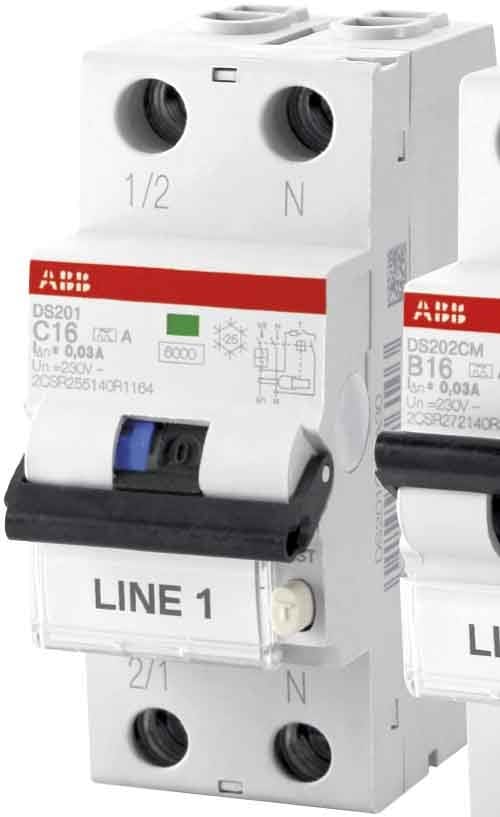 ABB SPA ABBDS1B16A30 DS201 INT.DIFF.MAGN. 6KA 1P+N A B16 30M