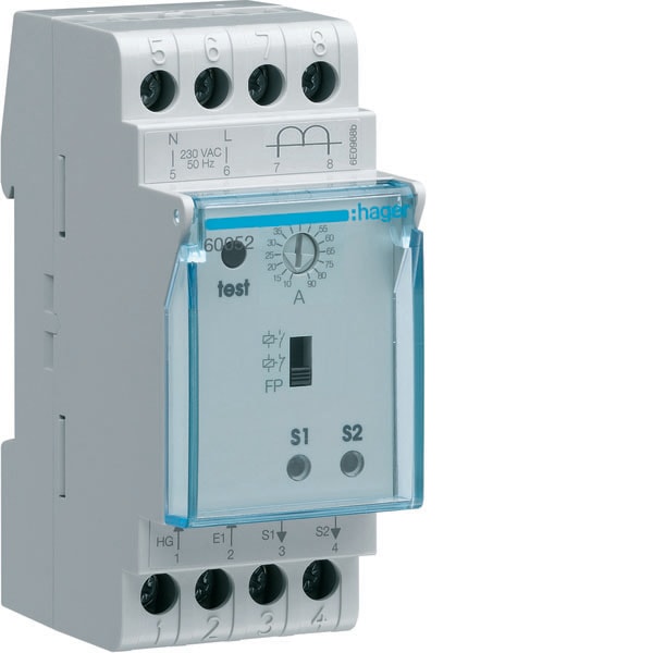 HAGER - HAG60052 RELE GESTIONE CARICHI 2 USCITE 10-90A 2