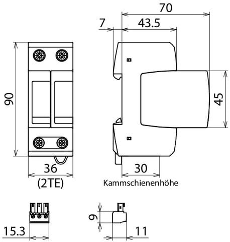 DEHN ITALIA S.P.A. - DEH952121 DEHNguard DG M TT 2P ACI 275 FM