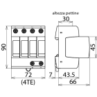 DEHN ITALIA SPA - DEH952322 SPD T2 3P+N, FUSE INTEGRATO