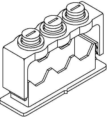 OBO BETTERMANN - OBO2109018 3040 3 MORSETTO CON COP. A VITE ISO 3 CA