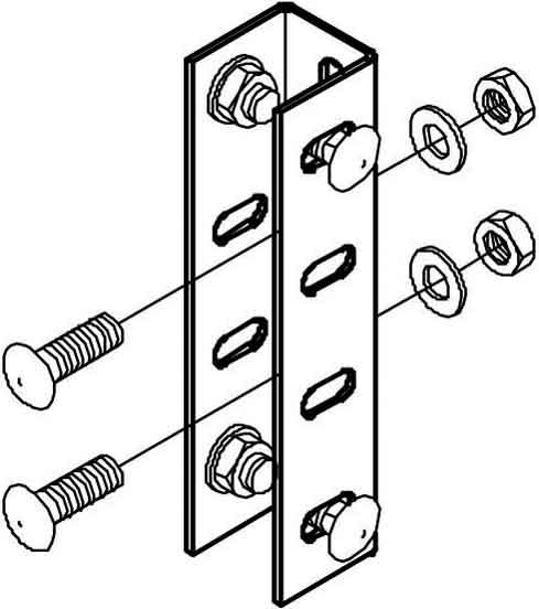 OBO BETTERMANN - OBO6018513 VUS 3 FT MORSETTO PER PROFILATO A U INCL