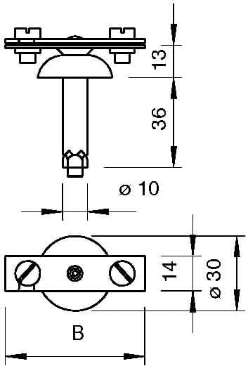 OBO BETTERMANN - OBO5028043 710 40 SUPPORTO PER BANDELLA CON TASSELL