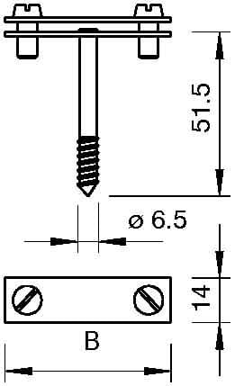 OBO BETTERMANN - OBO5030242 708 40 HG SUPPORTO PER BANDELLA CON VITE