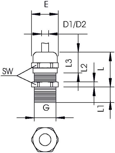 OBO BETTERMANN - OBO2085739 V-TEC L PG9 MS PRESSACAVO CON RACCORDO F