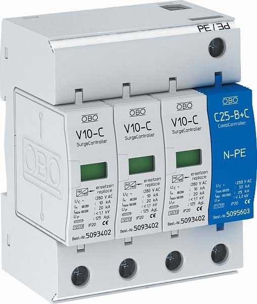 OBO BETTERMANN - OBO5094920 V10-C 3+NPE LIMITATORE TIPO 2 + 3 3 POLI