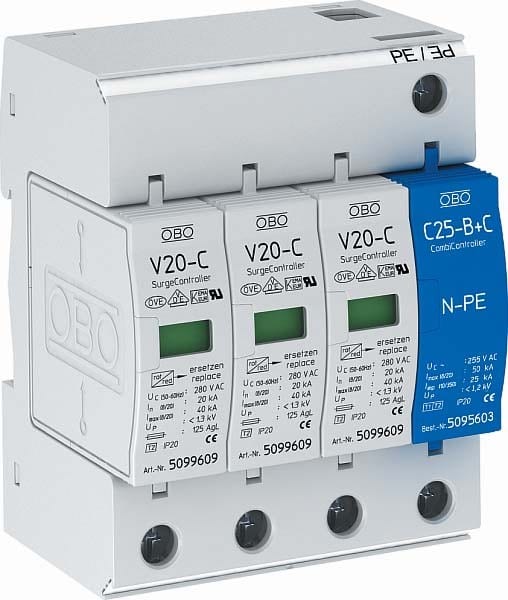 OBO BETTERMANN OBO5094656 V20 SPD T2 3+1 280V 20 KA