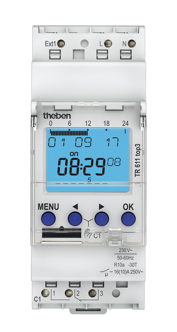 THEBEN S.R.L. - THE6110130 TR 611 TOP3 INT.TEMP DGT 24H/7G 2M/DIN 1