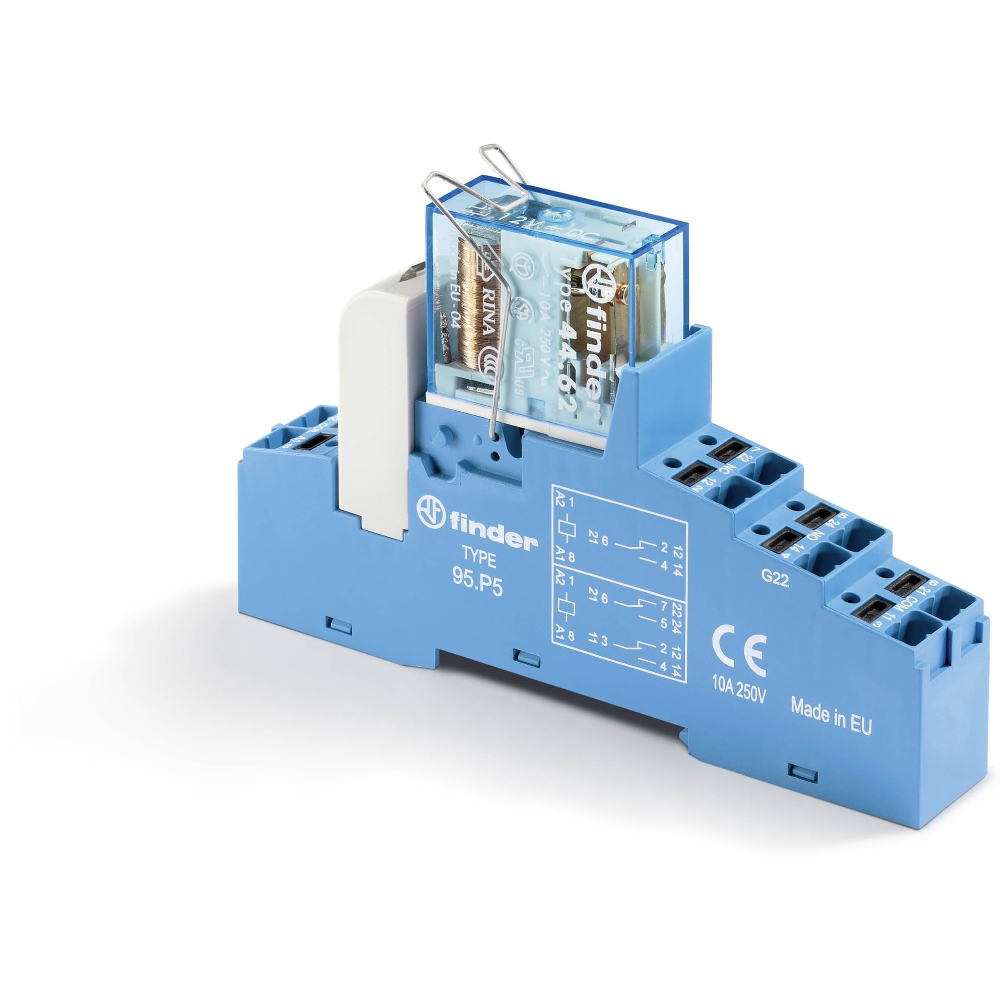 FINDER S.P.A. - FIN48P870240050SMA INTERFACCIA MOD.A RELE 2 CONTATTI PUSH-I