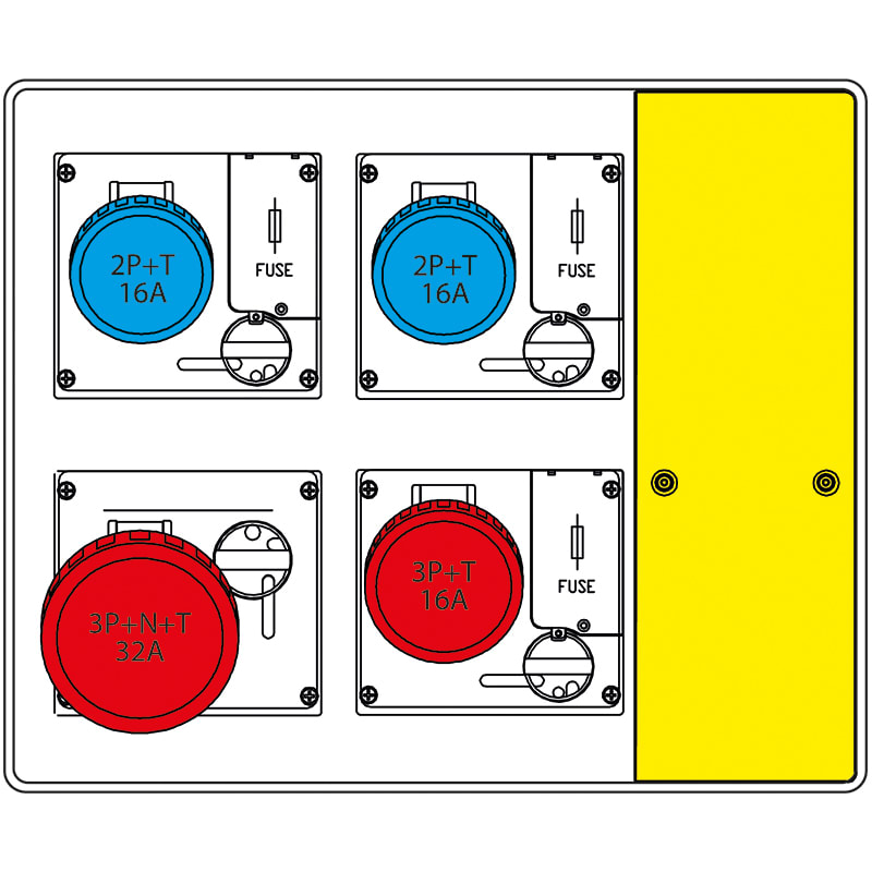 SCAME PARRE S.P.A. - SCA656.5124-056 MBOX2 CON SPINA VOLANTE PRESE C/FUSIBILI