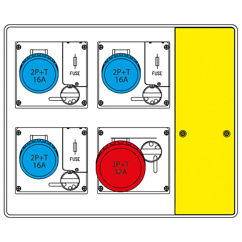 SCAME PARRE S.P.A. - SCA656.5124-092 MBOX2 CON SPINA VOLANTE PRESE C/FUSIBILI