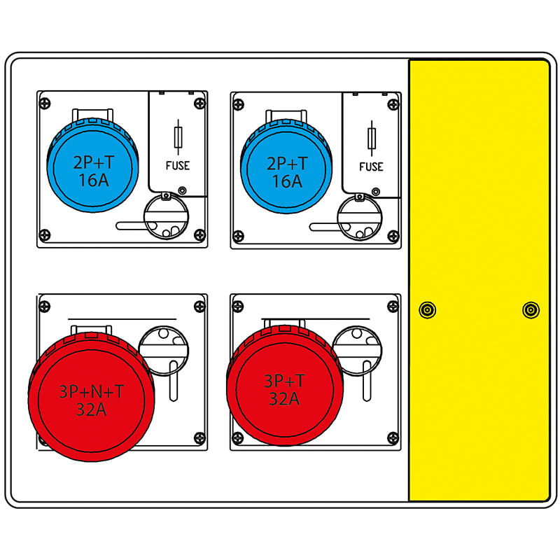 SCAME PARRE S.P.A. - SCA656.5124-611 MBOX2 CON SPINA VOLANTE PRESE C/FUSIBILI