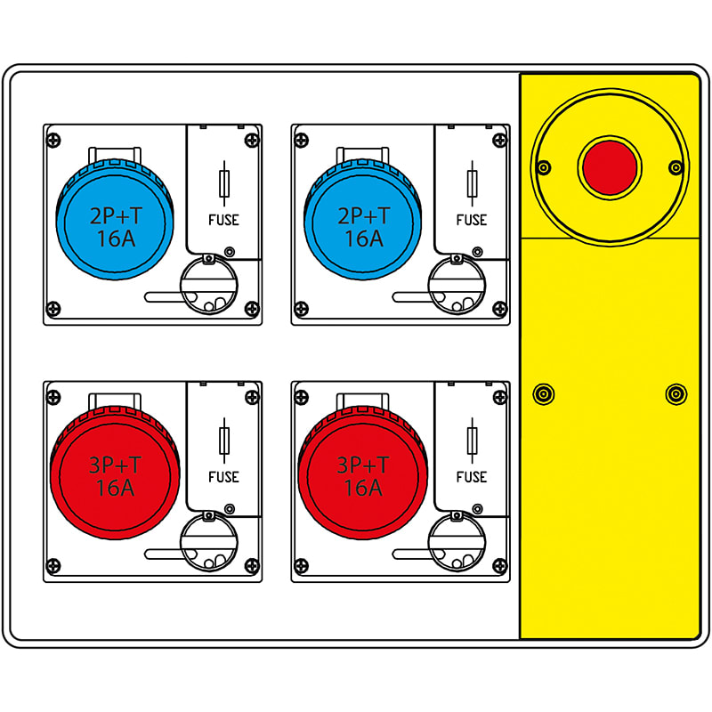 SCAME PARRE S.P.A. - SCA656.5924-008 MBOX2 MORSETT.+EMERGENZA PR. C/FUSIBILI