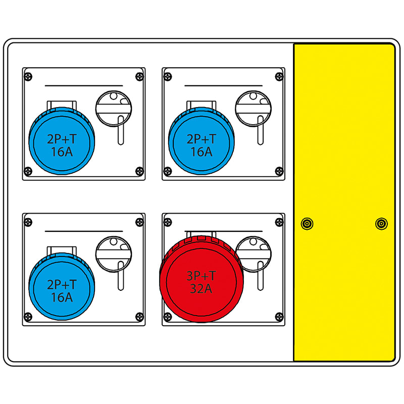 SCAME PARRE S.P.A. - SCA656.7124-092 MBOX2 CON SPINA VOLANTE PRESE S/FUSIBILI
