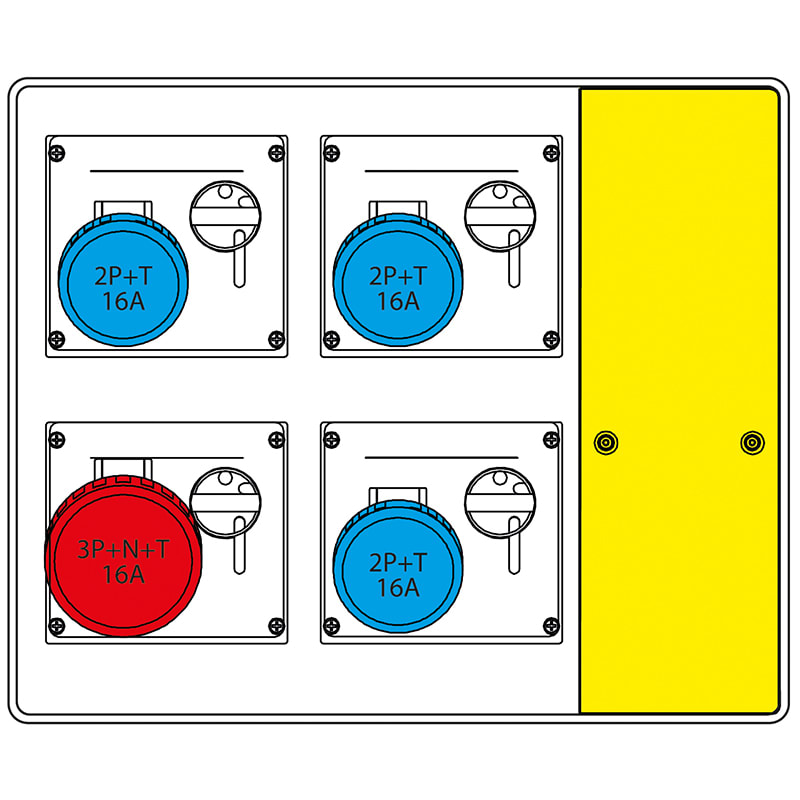 SCAME PARRE S.P.A. - SCA656.7024-735 MBOX2 CON MORSETTIERA / PRESE S/FUSIBILI