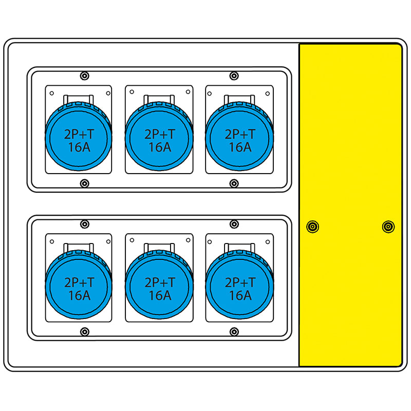 SCAME PARRE S.P.A. - SCA656.7126-636 MBOX2 CON SPINA VOLANTE PRESE S/FUSIBILI
