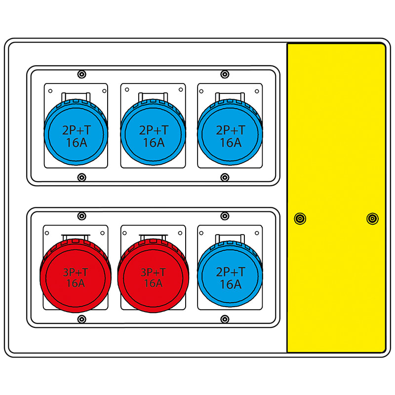 SCAME PARRE S.P.A. - SCA656.7026-637 MBOX2 CON MORSETTIERA PRESE S/FUSIBILI