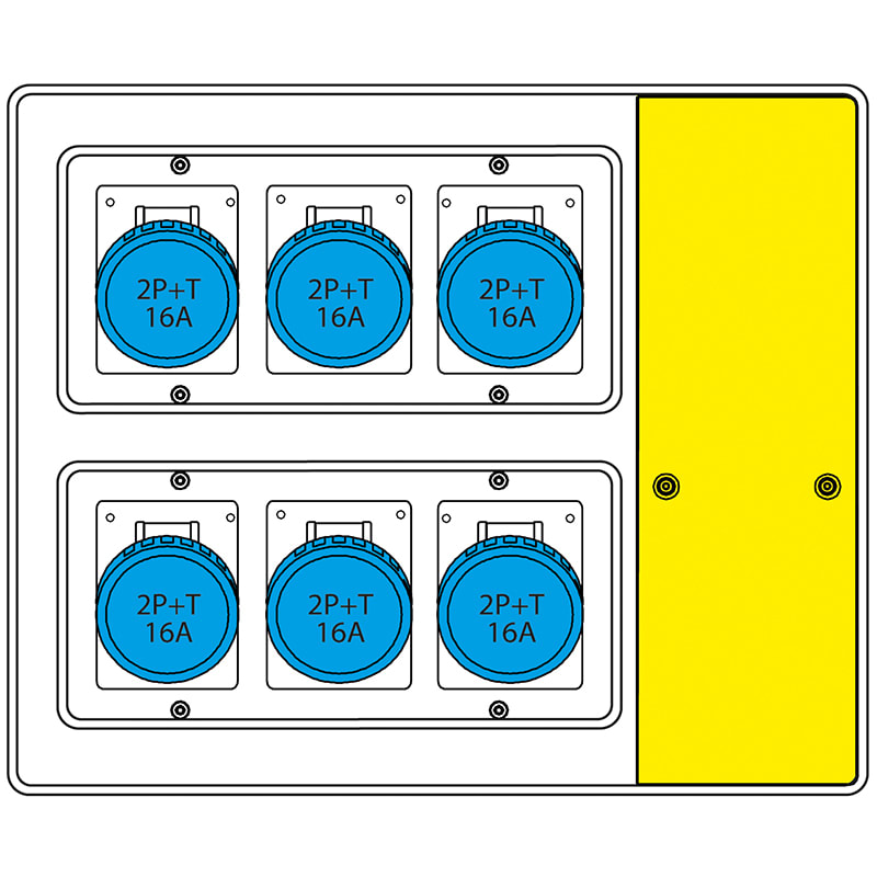 SCAME PARRE S.P.A. - SCA656.7126-639 MBOX2 CON SPINA VOLANTE PRESE S/FUSIBILI