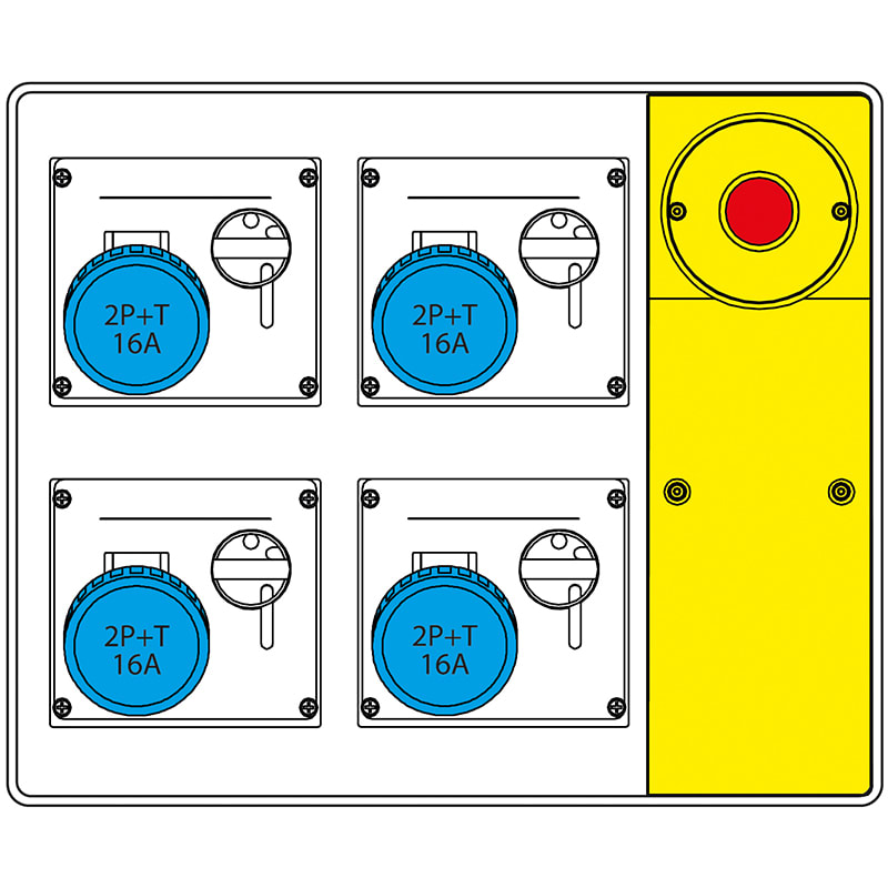 SCAME PARRE S.P.A. - SCA656.7824-054 MBOX2 CON SPINA+EMERGENZA PR.S/FUSIBILI