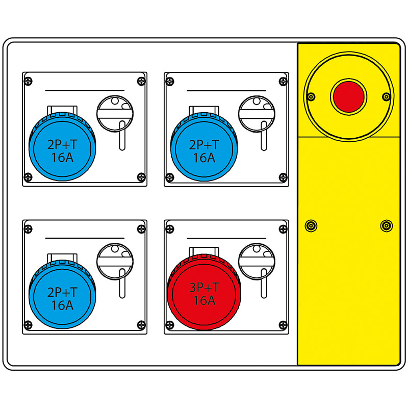 SCAME PARRE SPA SCA656.7824-109 MBOX2 CON SPINA+EMERGENZA PR.S/FUSIBILI