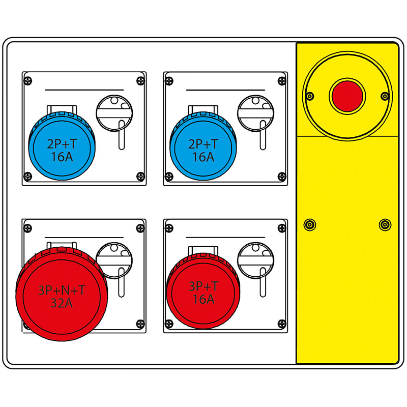 SCAME PARRE SPA SCA656.7824-253 MBOX2 CON SPINA+EMERGENZA PR.S/FUSIBILI