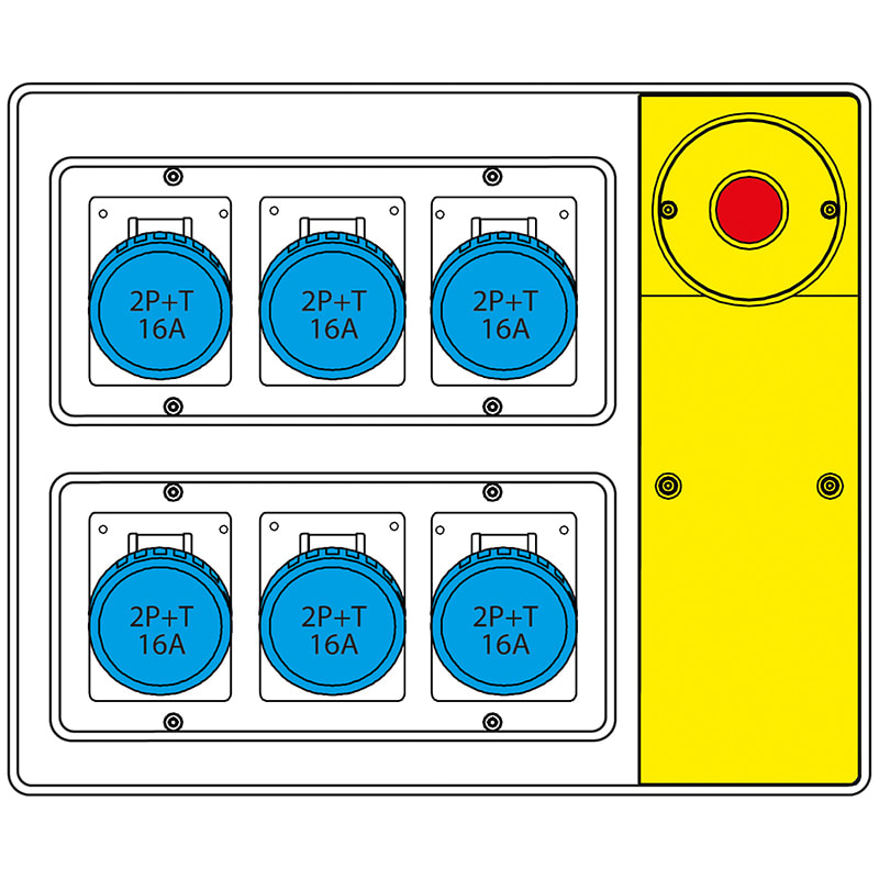 SCAME PARRE S.P.A. - SCA656.7826-636 MBOX2 CON SPINA+EMERGENZA PR.S/FUSIBILI