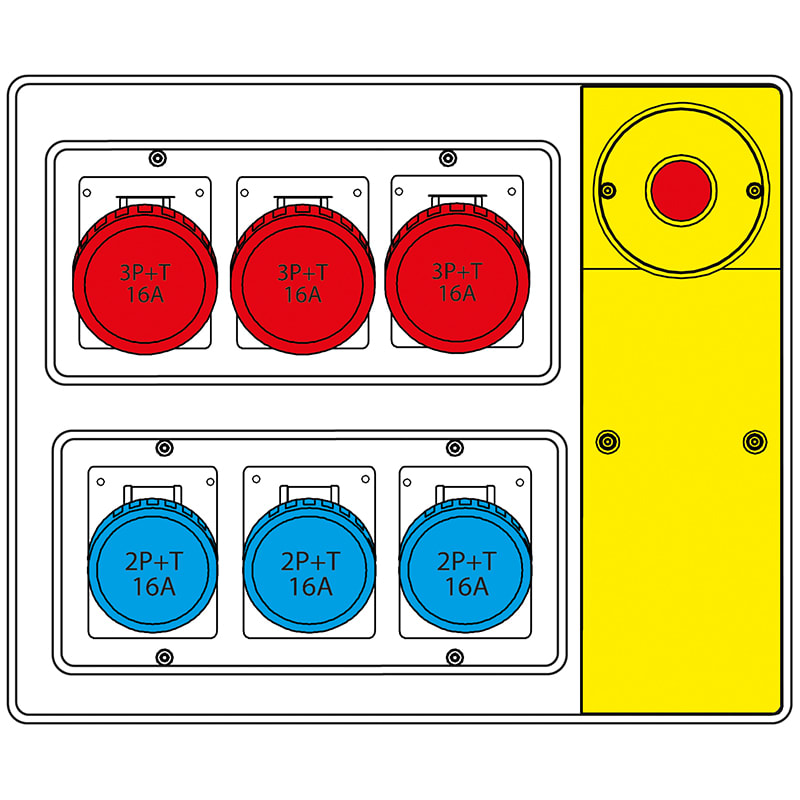 SCAME PARRE SPA SCA656.7826-638 MBOX2 CON SPINA+EMERGENZA PR.S/FUSIBILI