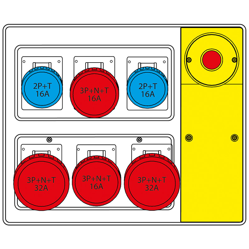 SCAME PARRE SPA SCA656.7926-721 MBOX2 MORSET. + EMERGENZA PR. S/FUSIBILI