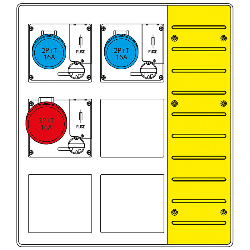 SCAME PARRE S.P.A. - SCA657.6033-002 MBOX3 CON MORSETTIERA PRESE C/FUSIBILI