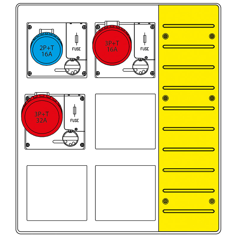 SCAME PARRE S.P.A. - SCA657.6033-004 MBOX3 CON MORSETTIERA PRESE C/FUSIBILI