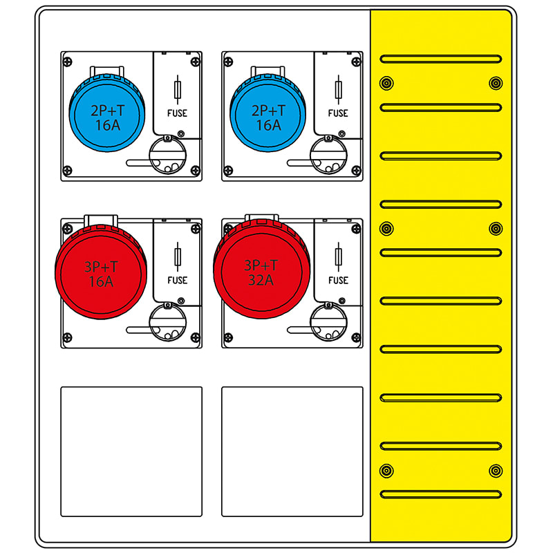 SCAME PARRE S.P.A. - SCA657.6034-006 MBOX3 CON MORSETTIERA PRESE C/FUSIBILI