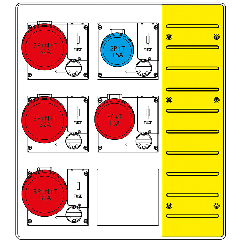 SCAME PARRE S.P.A. - SCA657.6035-050 MBOX3 CON MORSETTIERA PRESE C/FUSIBILI